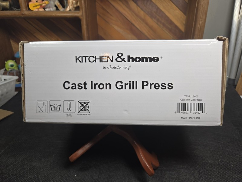 Cast Iron Panini Grill Press Seasoned Ready To Use For Burger/Meat 7.75" Square gallery