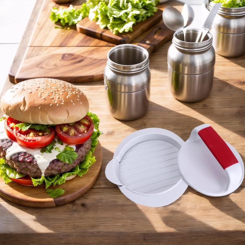 4.6" Burger Press Patty Maker Non-Stick Hamburger Mold for Grill Accessories gallery