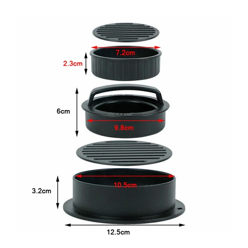Non Stick Stuffed Burger Press 3 IN 1 Hamburger Patty Molds Maker BBQ Kitchen gallery
