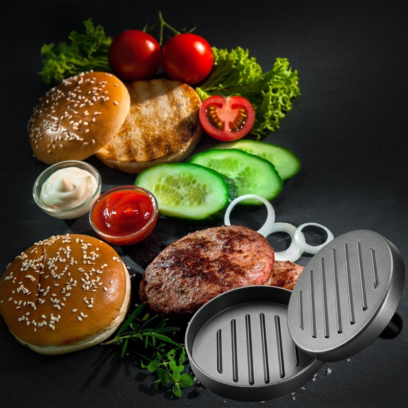 100 PCS Papers Aluminum Burger Press Hamburger Patty Maker NonStick Mold gallery
