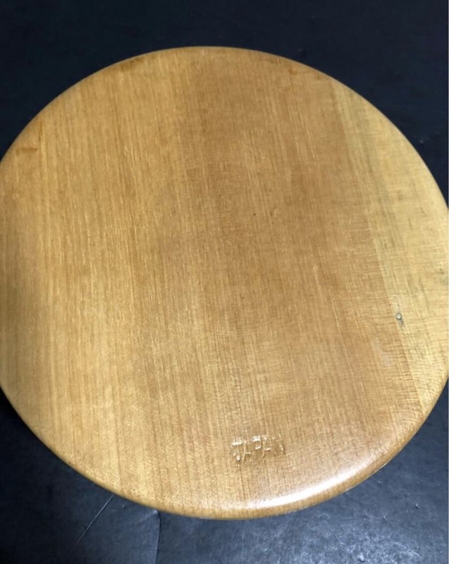 VTG Wooden Hamburger Press Mold with Pig Painted Design Free Shipping gallery