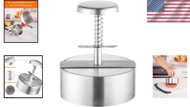 304 Stainless Steel Hamburger Patty Maker - Even Thickness gallery