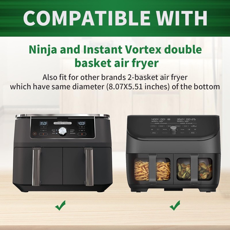 SIUDANGKA Air Fryer Liners Disposable, 125 pcs for 6-9qt, 125pcs Rectangular gallery