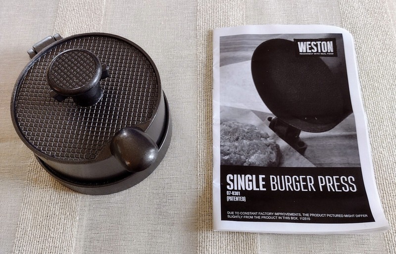 Weston Single Burger Press For 4 1/2" Diameter Patties 1/4" to 1 1/4" Thickness gallery
