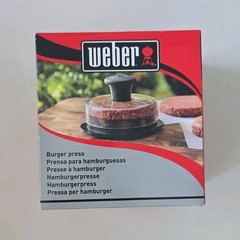 Weber Burger Press 6483, Large 4.5in Plastic, Black, Dishwasher Safe Handle