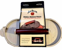 Jim Beam Non Stick Heavy Duty Aluminum Double Burger Grilling Patty Press JB0169