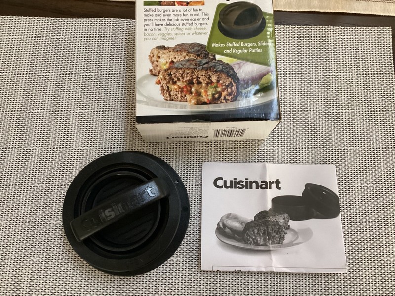 Burger Press Cuisinart 3 in 1 Gourmet Outdoor Grilling NIB gallery