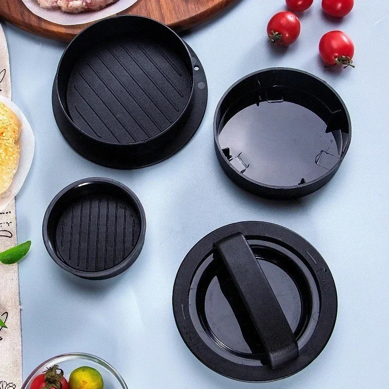 Non Stick 3 IN 1 Stuffed Burger Press Hamburger Patty Molds Maker Sliders BBQ US gallery