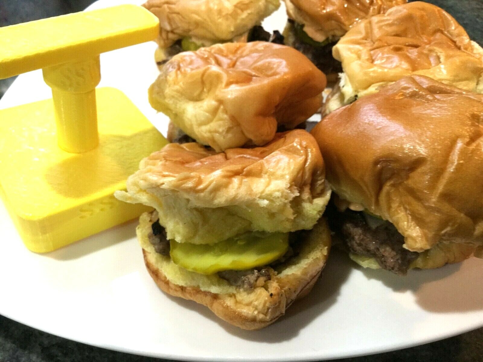 Make the Perfect Slider - White Castle Style Burger Press With Removable Handle gallery