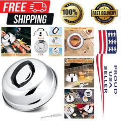 Modern Stainless Steel 9-Inch Melting Dome for Cooking – Perfect for Griddles