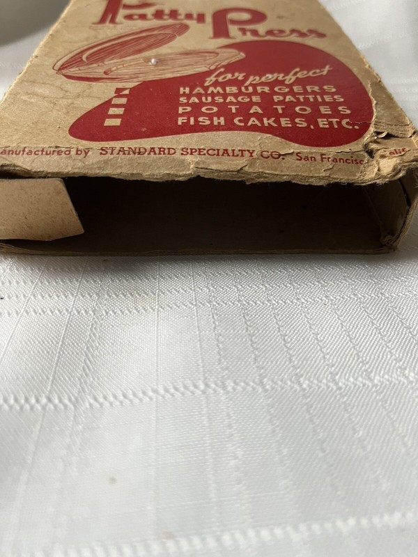 Vintage Meat/Fish “Patty Press” Standard Specialty Made in San Francisco gallery
