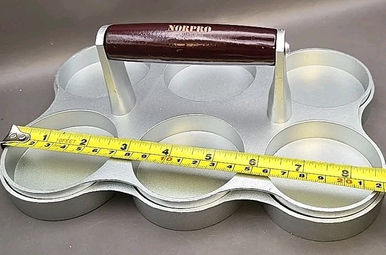Norpro Cast Aluminum MINI 6 BURGER PRESS Sliders 2 oz - 2.5" Patties gallery
