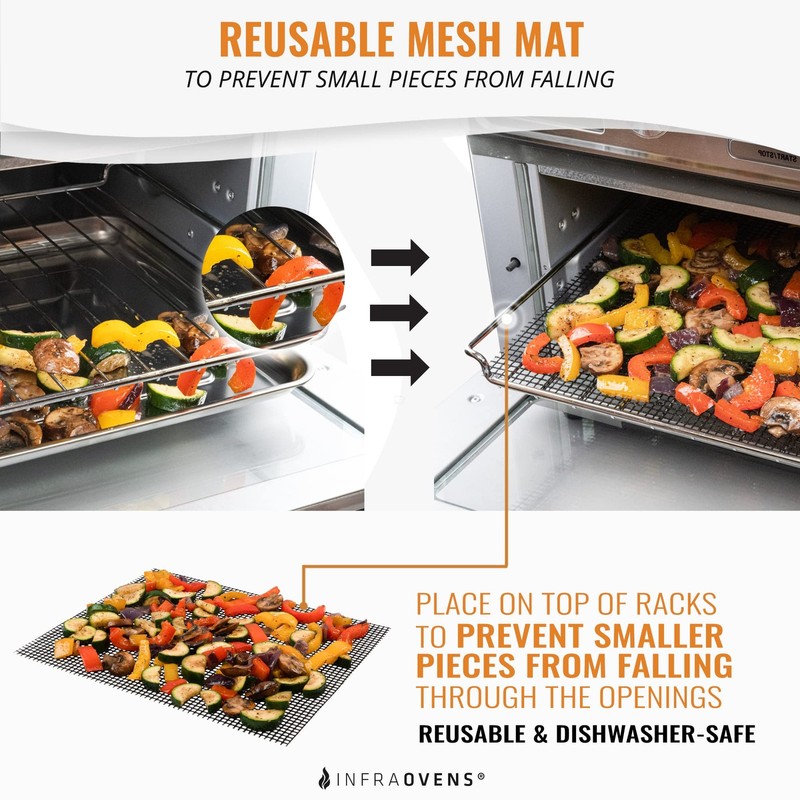 Toaster Oven Air Fryer Reusable Mats Accessories 10 x 12, 10 x Black gallery