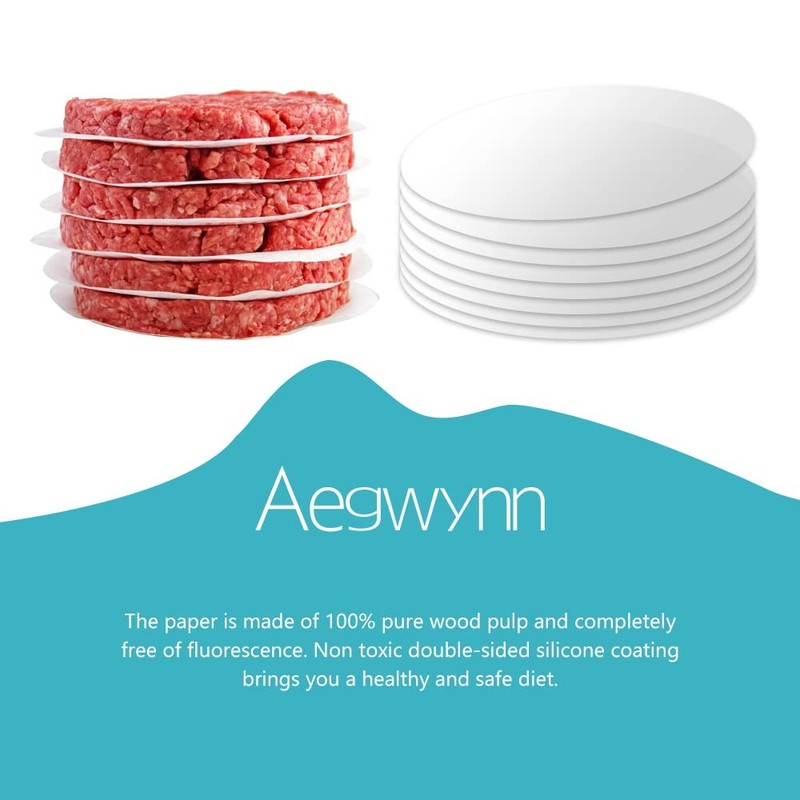 Aegwynn Hamburger Patty Paper Round 4.5 Inch 300 Pcs, Parchment Burger Papers No gallery