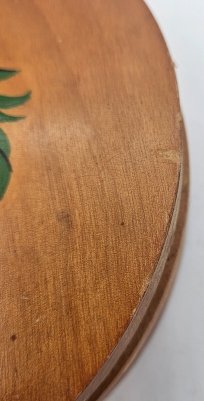 Vintage MCM Hand Painted Wooden Wood Double Hamburger Press Rooster Design gallery