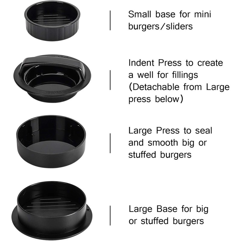 Hamburger Patty Maker 3 in 1 Non-Stick Tool with Parchment Papers Included gallery