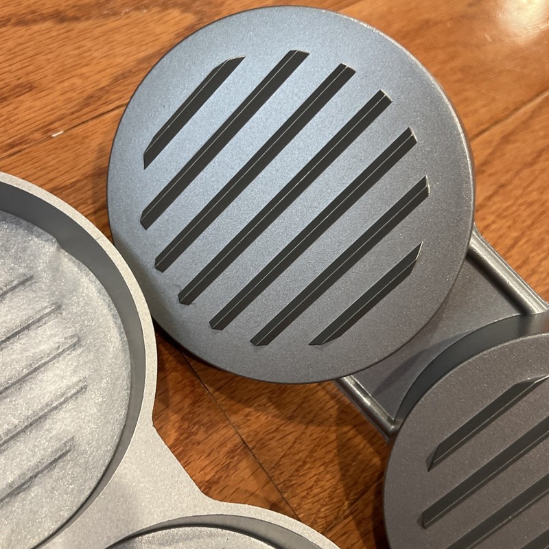 Brand New Crate And Barrel Burger Press - With Stickers And Never Used! (#T2) gallery