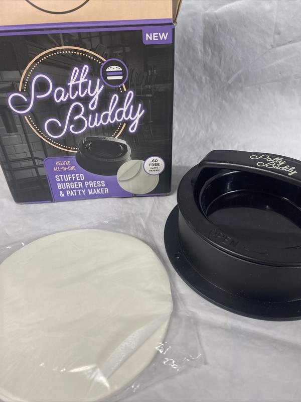NEW Patty Buddy Deluxe Stuffed Burger Press Hamburger & Slider Mold Maker gallery