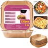 Air Fryer Liners for Pink Fryer, Paper 8" Square 130pcs, Natural gallery