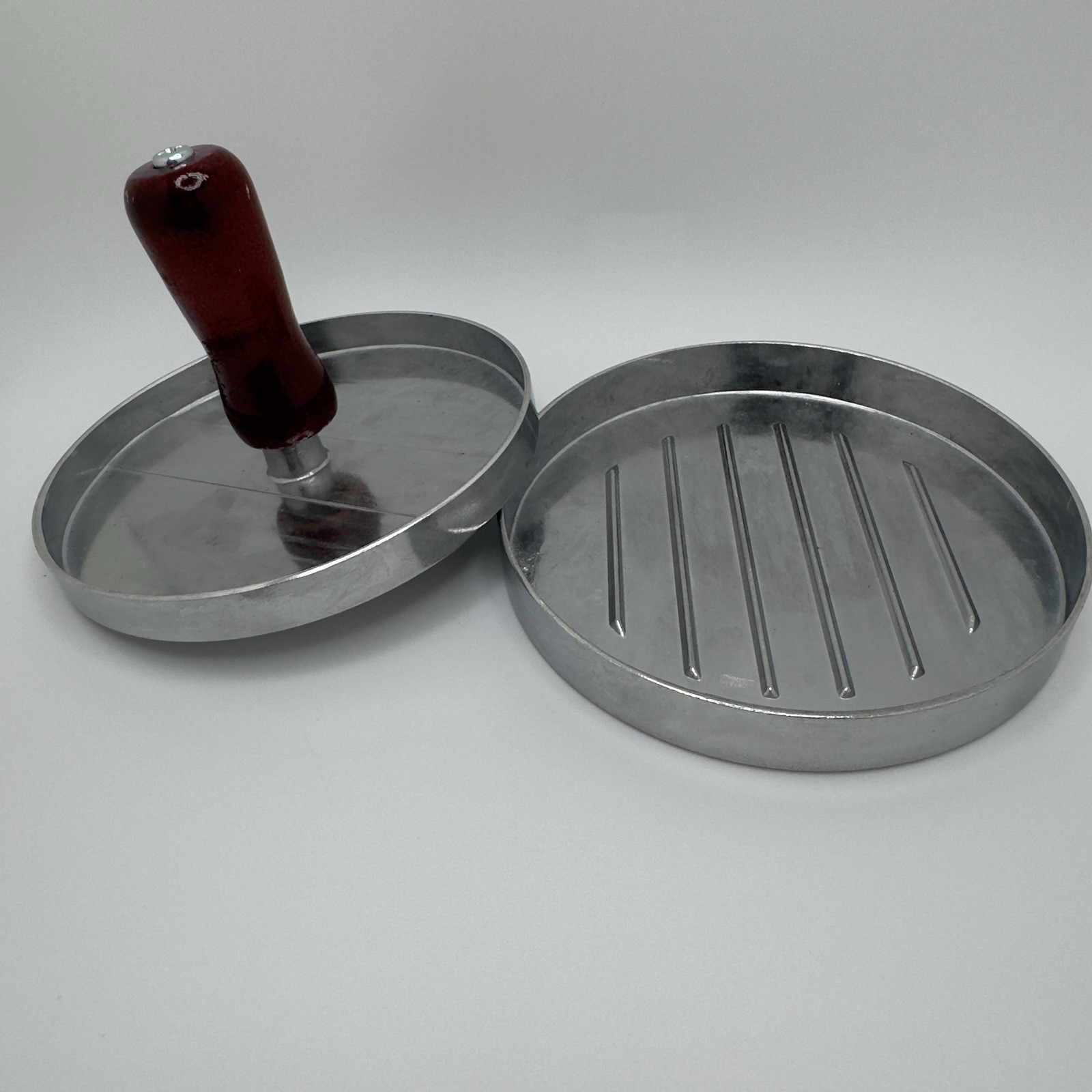 Burger Press Patty Maker with Wooden Handle – Nonstick Aluminum Mold Kitchen BBQ gallery