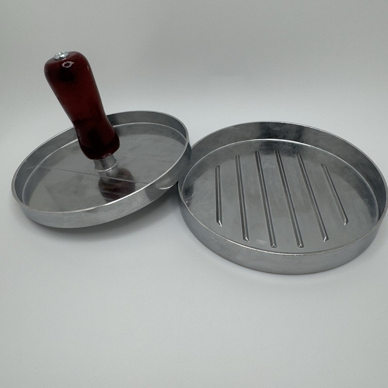 Burger Press Patty Maker with Wooden Handle – Nonstick Aluminum Mold Kitchen BBQ gallery