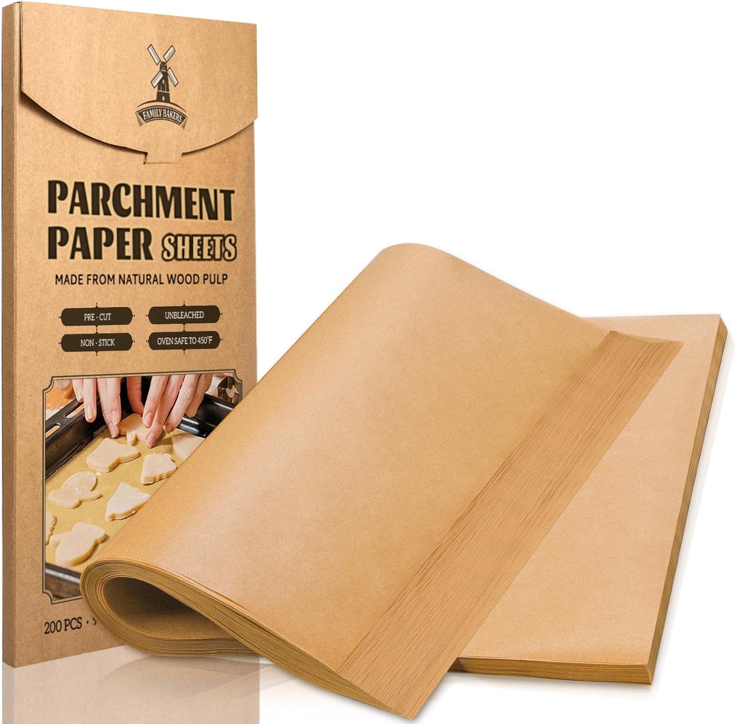 Hiware 200 PCS Parchment Paper Baking Sheets 9x13 IN, 9 X 13, Unbleached gallery