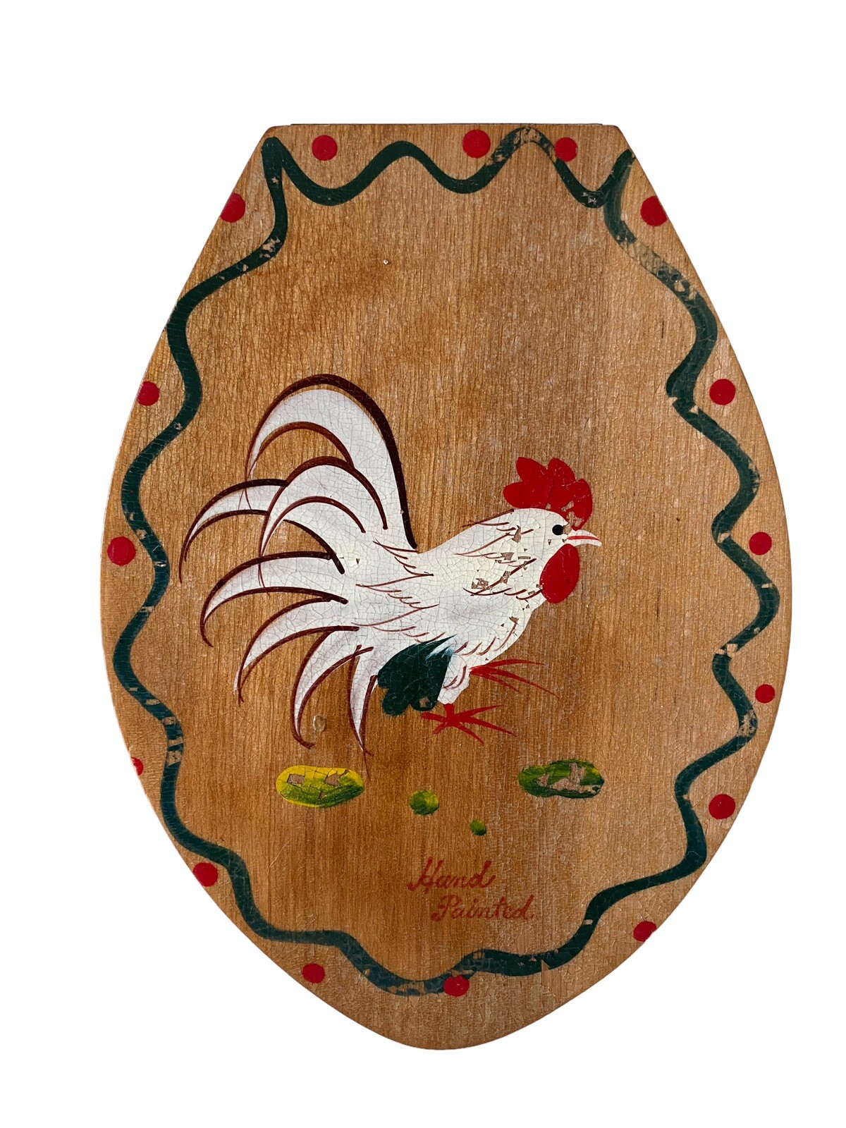 Hamburger Press by WOODPECKER WOOD WARE Hand Painted Vintage gallery