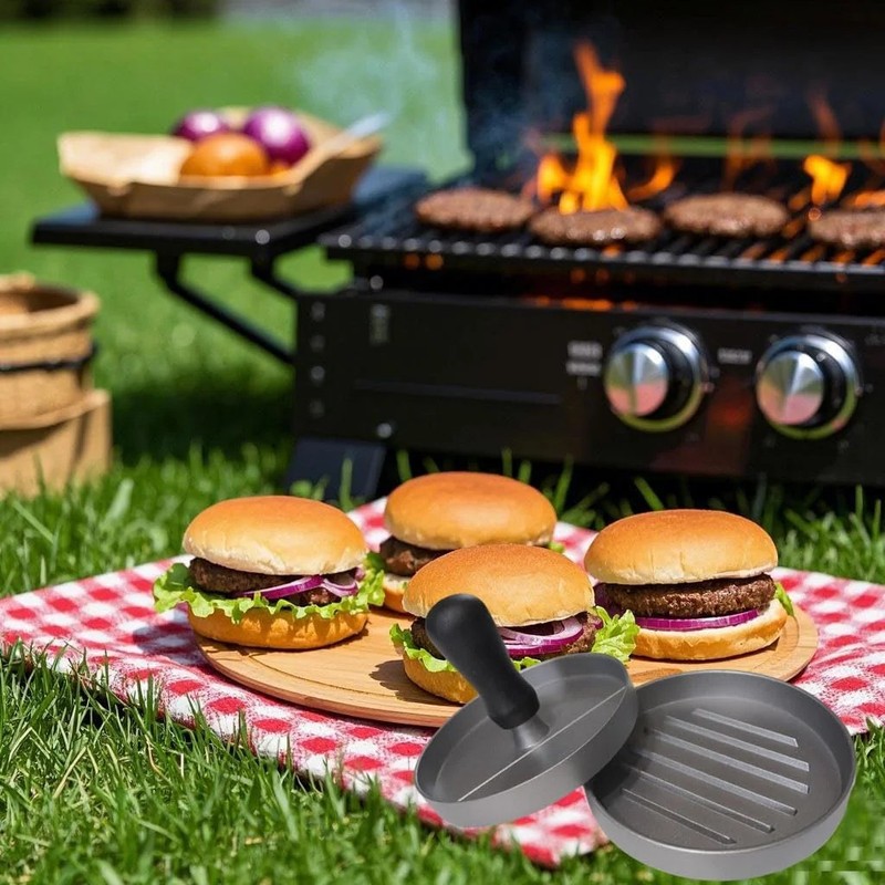 Aluminum Burger Press Patty Maker Kitchen BBQ Grill Meat Tool gallery