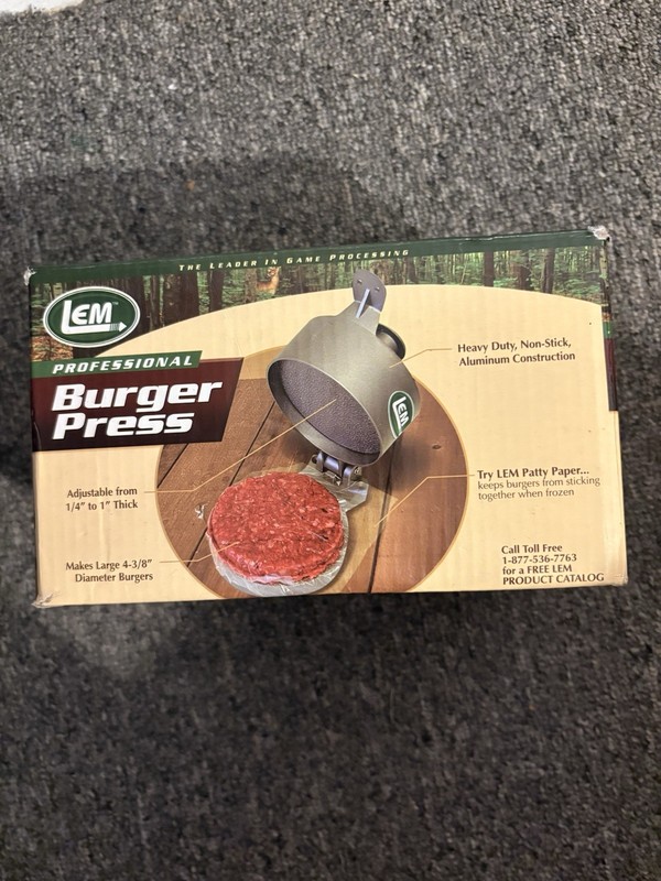PROFESSIONAL LEM BURGER PRESS -NON STICK COATING new bar b q nib gallery