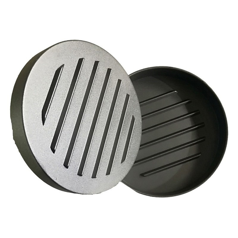Aluminum Hamburger Press Stuffed Meat Grill Burger Patty Maker Tool Silver White gallery