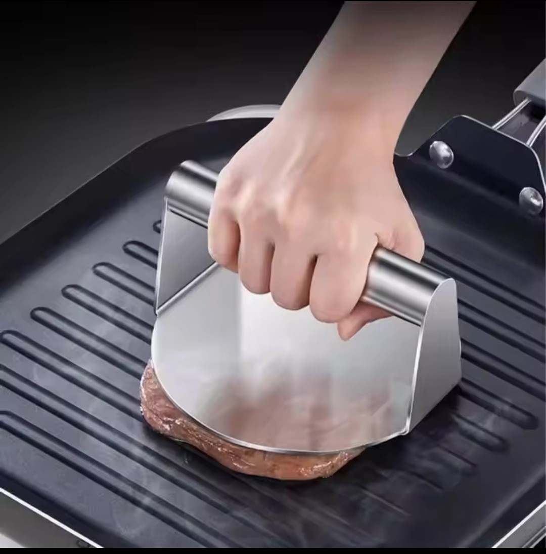 Stainless Steel Burger Press Grill Weight – Heavy Duty Meat Steak Bacon BBQ Smas gallery