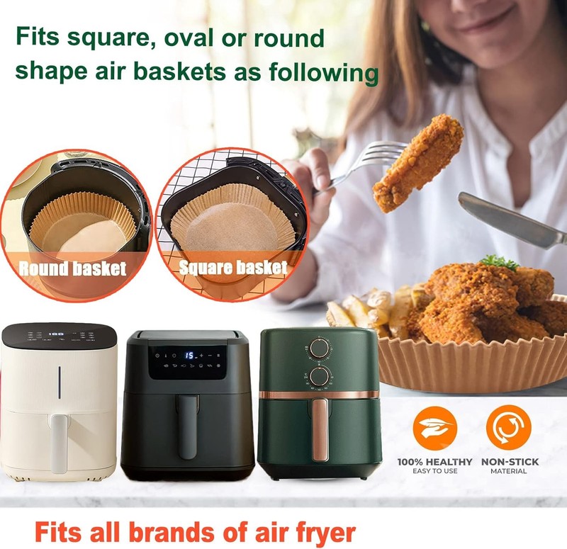 Large Air Fryer Disposable Paper Liner Round, 10 Inch Parchment 10Round gallery