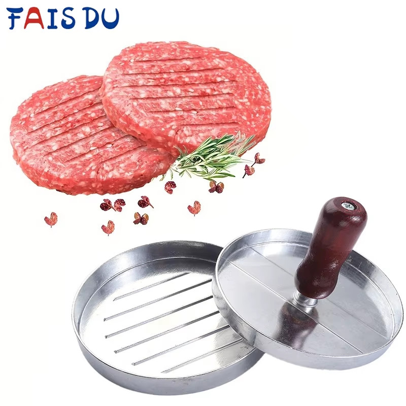 Non-Stick Aluminum Burger Press - Perfect Beef & Veggie Patty Maker Tool gallery