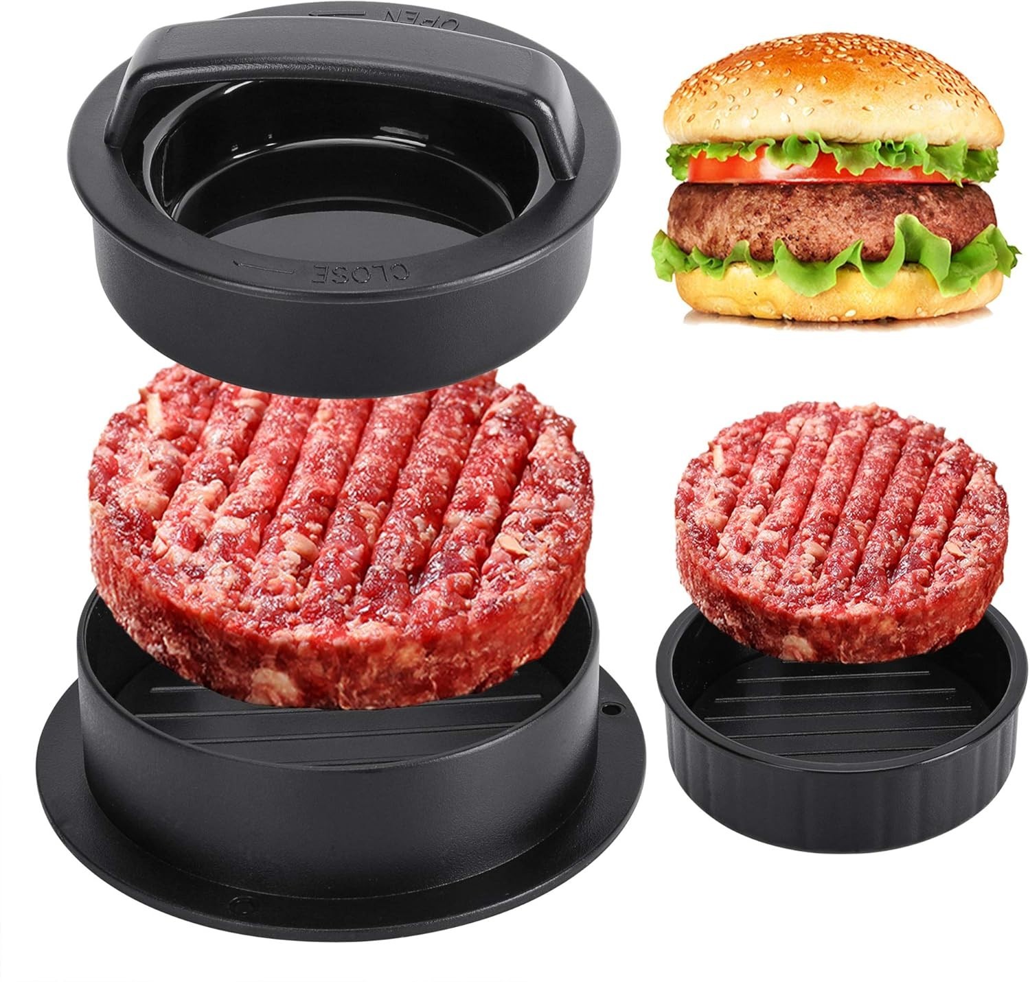 Ultimate Non-Stick Hamburger Patty Press and Slider Maker – Easy Cleanup! gallery