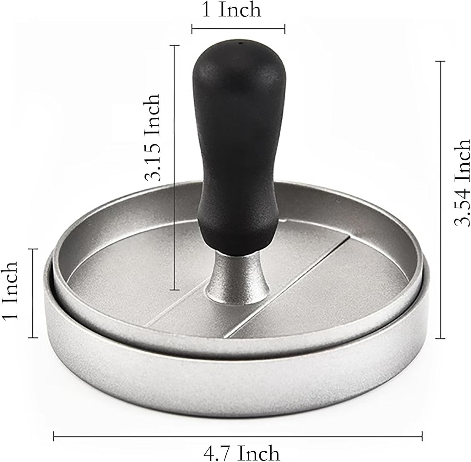 Stainless Steel Hamburger Press 4.6" Meat Burger Patty Mold for BBQ Kitchen gallery