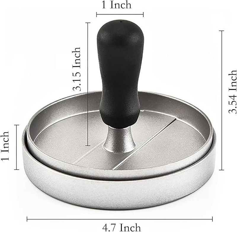 Stainless Steel Hamburger Press 4.6" Meat Burger Patty Mold for BBQ Kitchen gallery