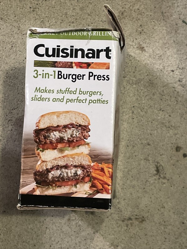 Cuisinart 3 in 1 Smashed Burger Press Open Box Not Used Tool Grilling Press gallery