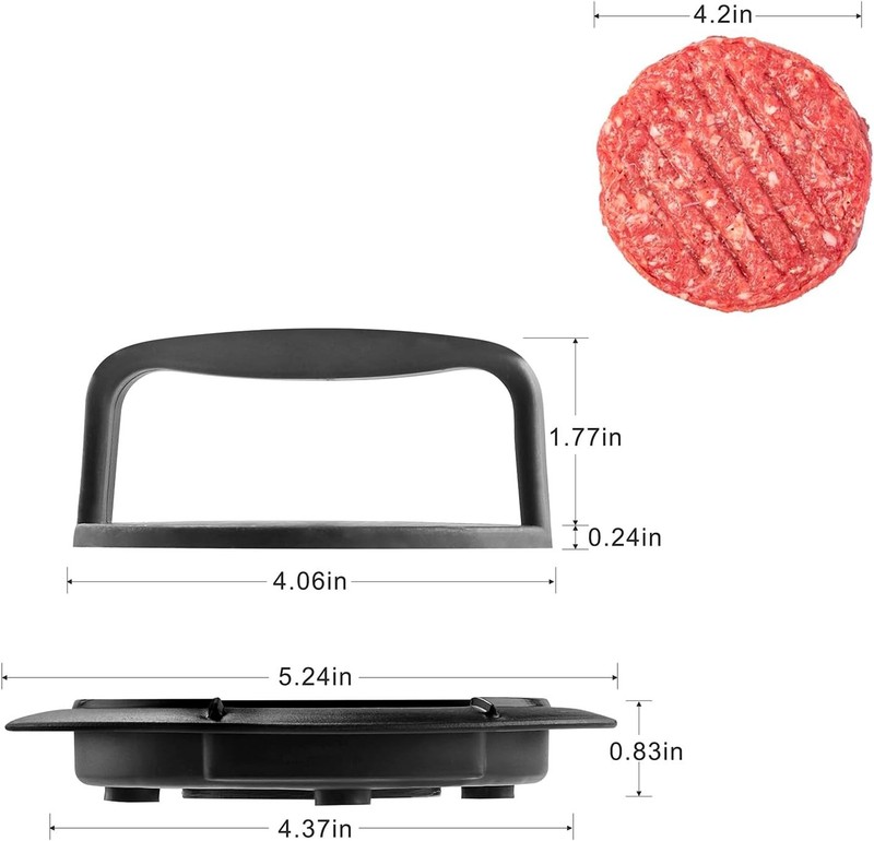 Compact Hamburger Press: Versatile Non-Stick Patty Maker for Kitchen Mastery gallery