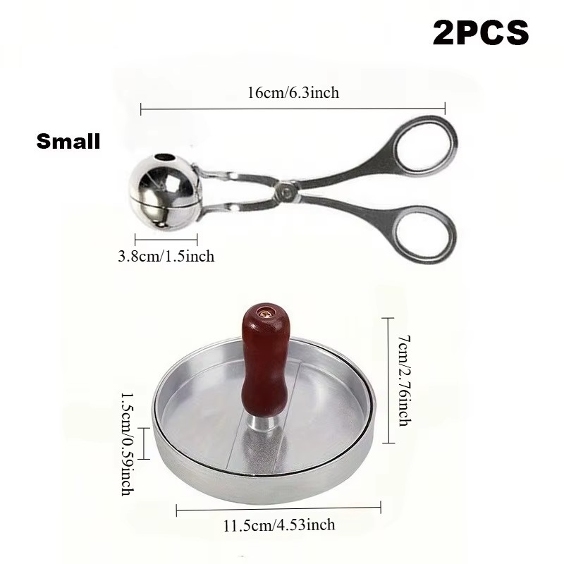 Non-Stick Aluminum Burger Press - Perfect Beef & Veggie Patty Maker Tool gallery