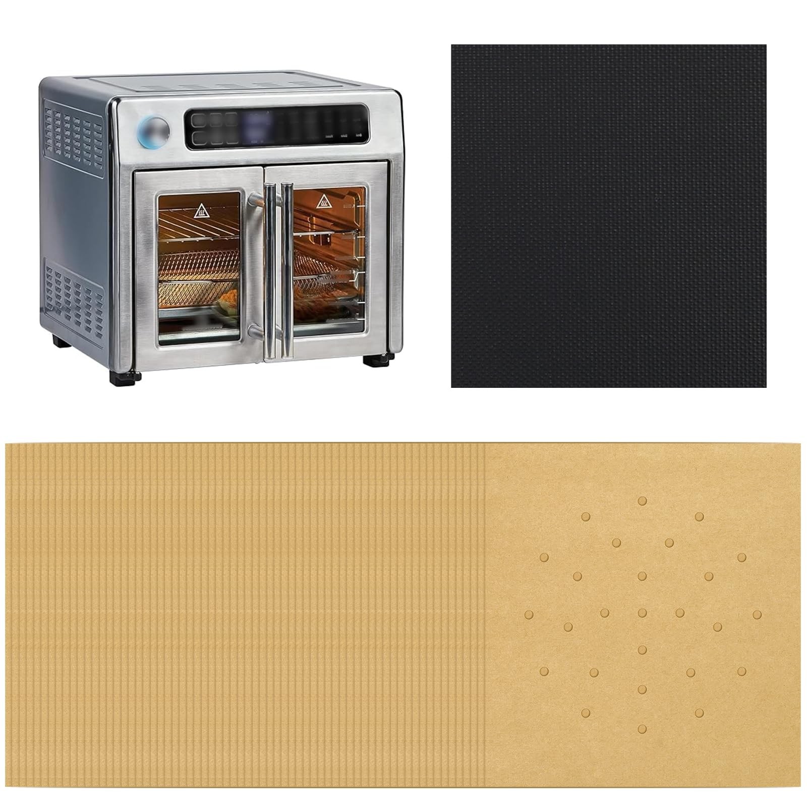 WMKGG 120 PCS Air Fryer Liners Disposable for Emeril 10x11, Unbleached gallery