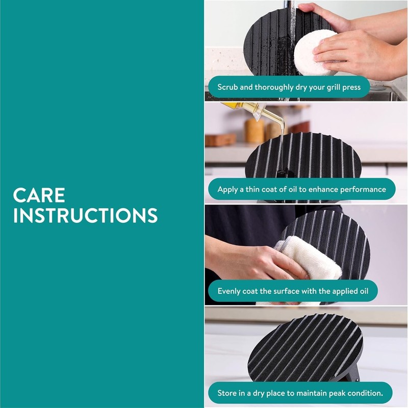 Ergonomic Cast Iron Burger Smasher for Perfectly Seared Patties - BBQ Essential gallery