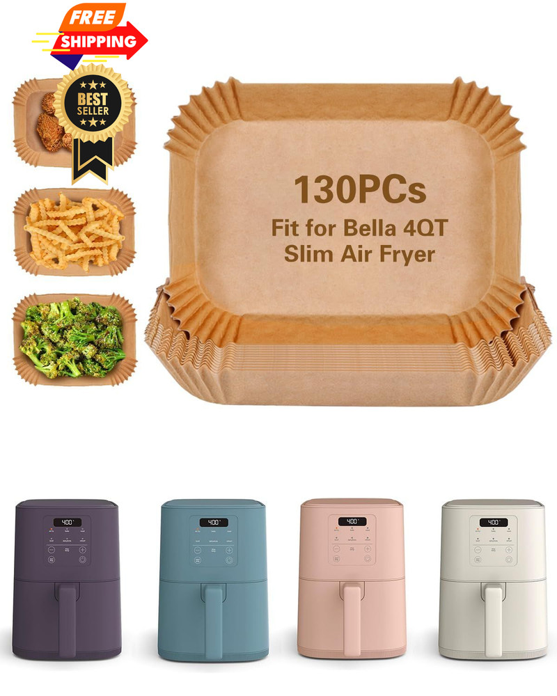 Air Fryer Disposable Paper For bella 4qt slim air fryer, 130PCs Burlywood
