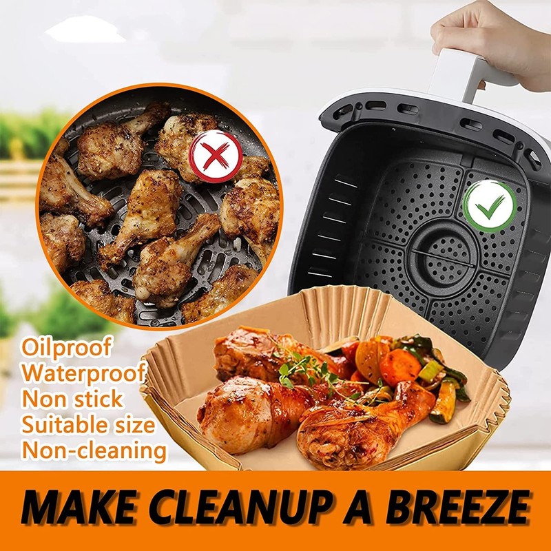 Air Fryer Liners for CHEFMAN 2 Qt Fryer, Mini Airfryer 5.5 Inch, Natural gallery