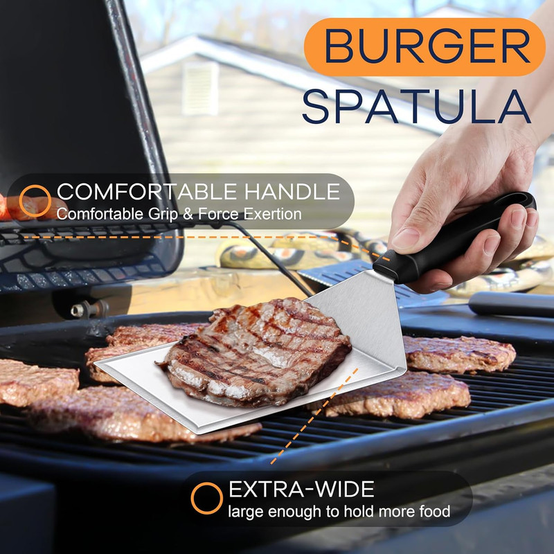 Leonyo Smashed Burger Kit, Large Burger Spatula, 5½ Inch Stainless Steel Burger gallery