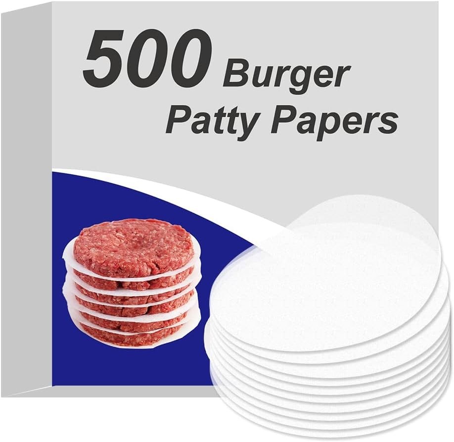 500 Pcs Non-Stick Burger Patty Paper Hamburger Parchment Papers for Press gallery