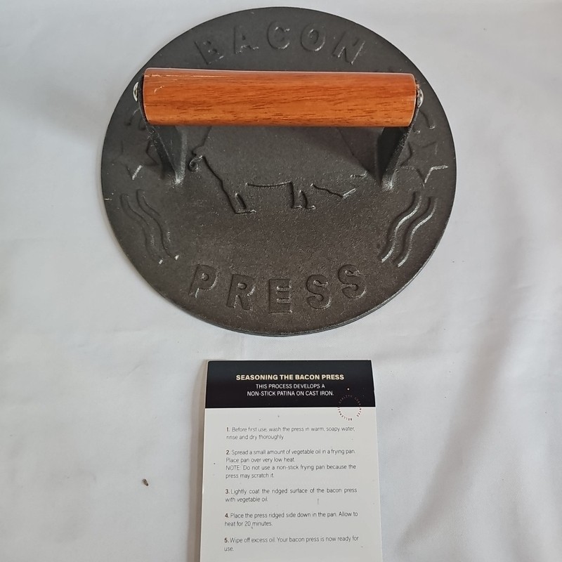 Bellemain Bacon Press 8.5-Inch Round | Heavy-duty Cast Iron Grill Press - NEW gallery