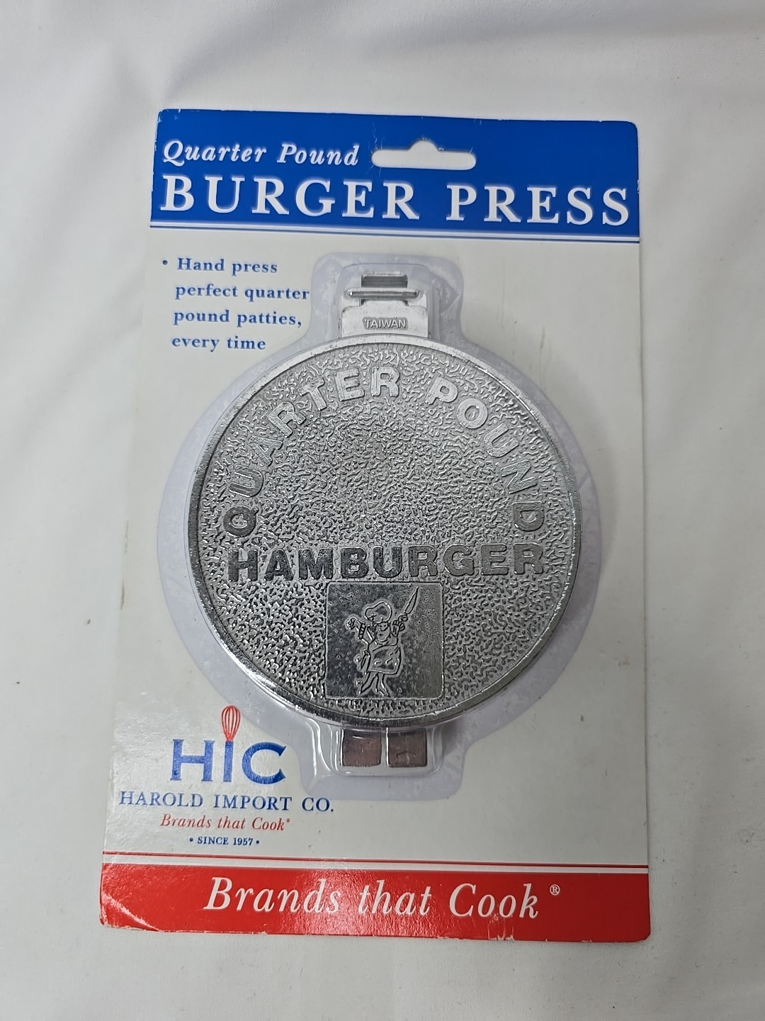 New HIC Kitchen 1/4 lb Burger Press Chicken Hamburger Crab Cake Sausage Patties gallery