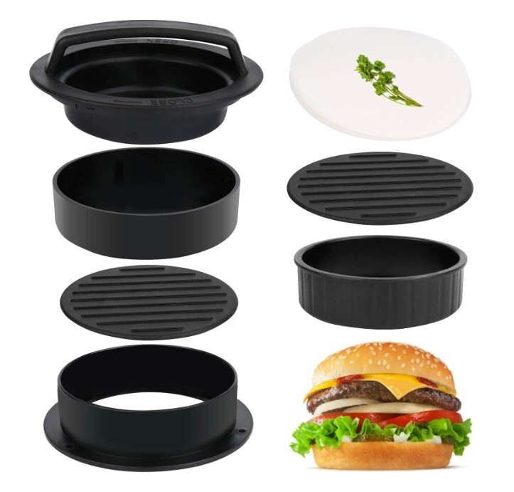 Burger Press Stuffed Patty Maker Non Stick Molds Kit Hamburger Bbq Rings Sliders gallery
