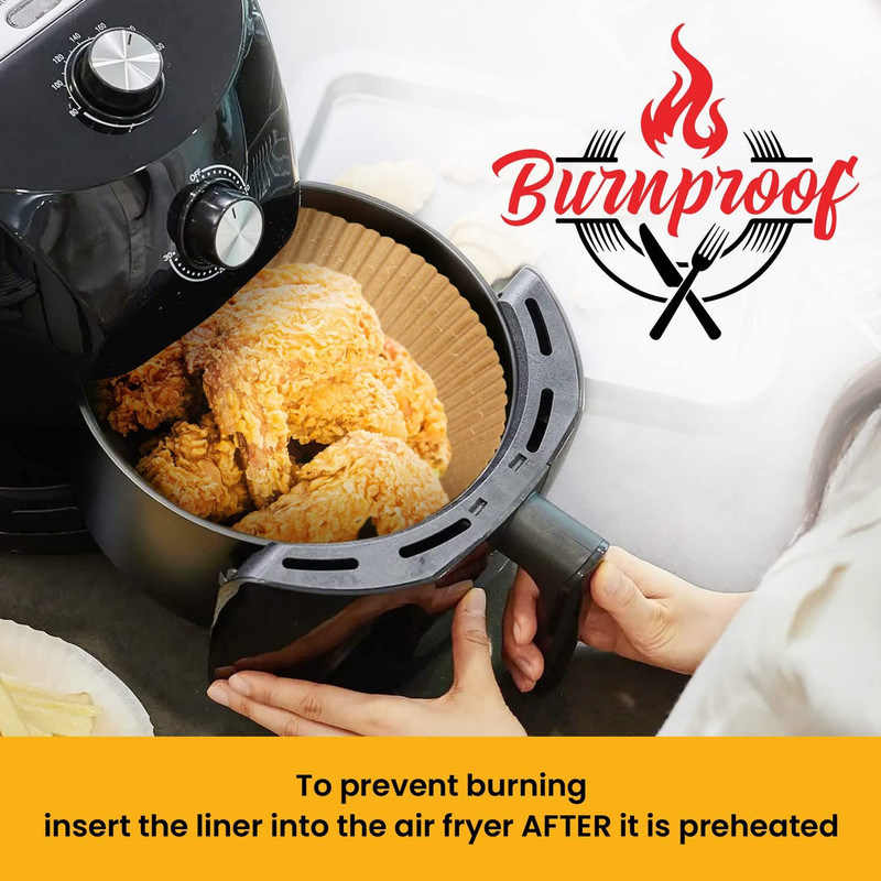 6.3” Small Round Air Fryer Liners, 2-4 qt Airfryer 6.3" Round, gallery