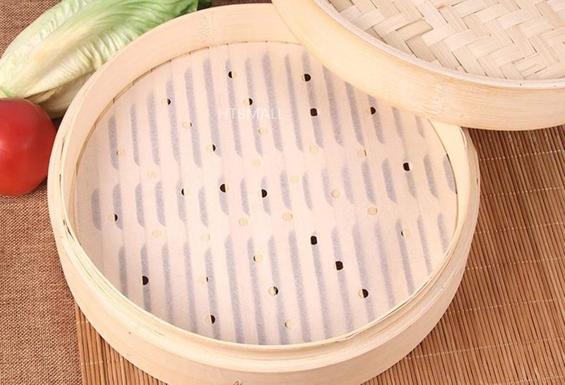 200pcs Air Fryer Liners, 8 inches Bamboo Steamer 8-Inch(200PCS), White gallery